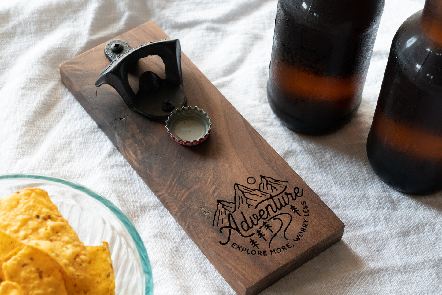 Walnut Adventurer Magnetic Bottle Opener