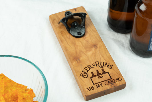 Beer Runs Are My Cardio Magnetic Bottle Opener