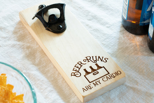 Beer Runs Funny Bottle Opener