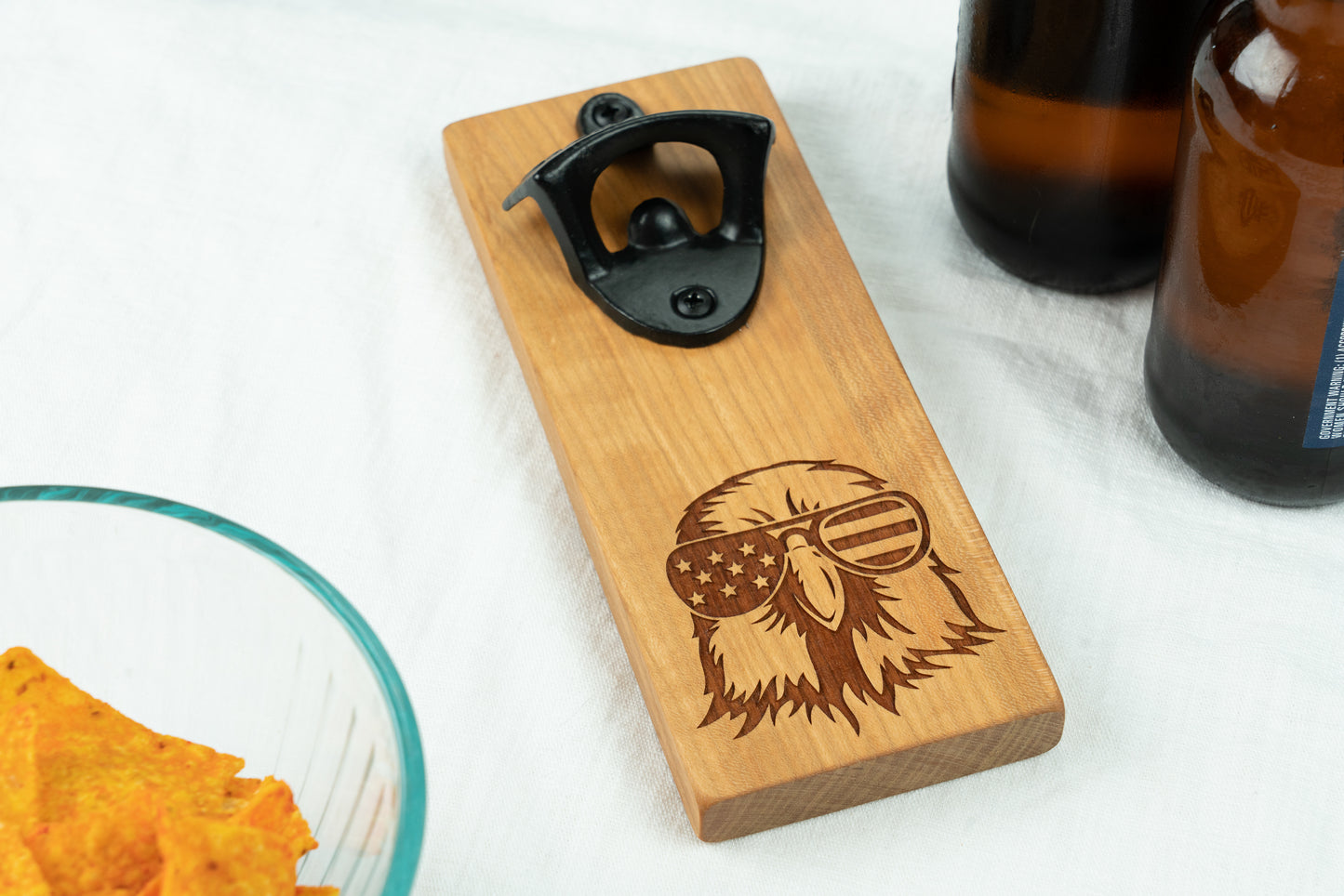 Cherry Eagle with Shades Bottle Opener