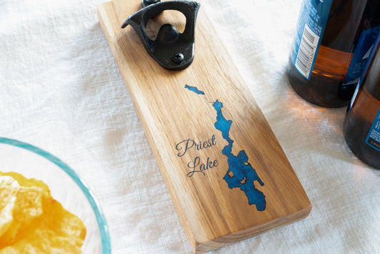 Teak Priest Lake Magnetic Bottle Opener
