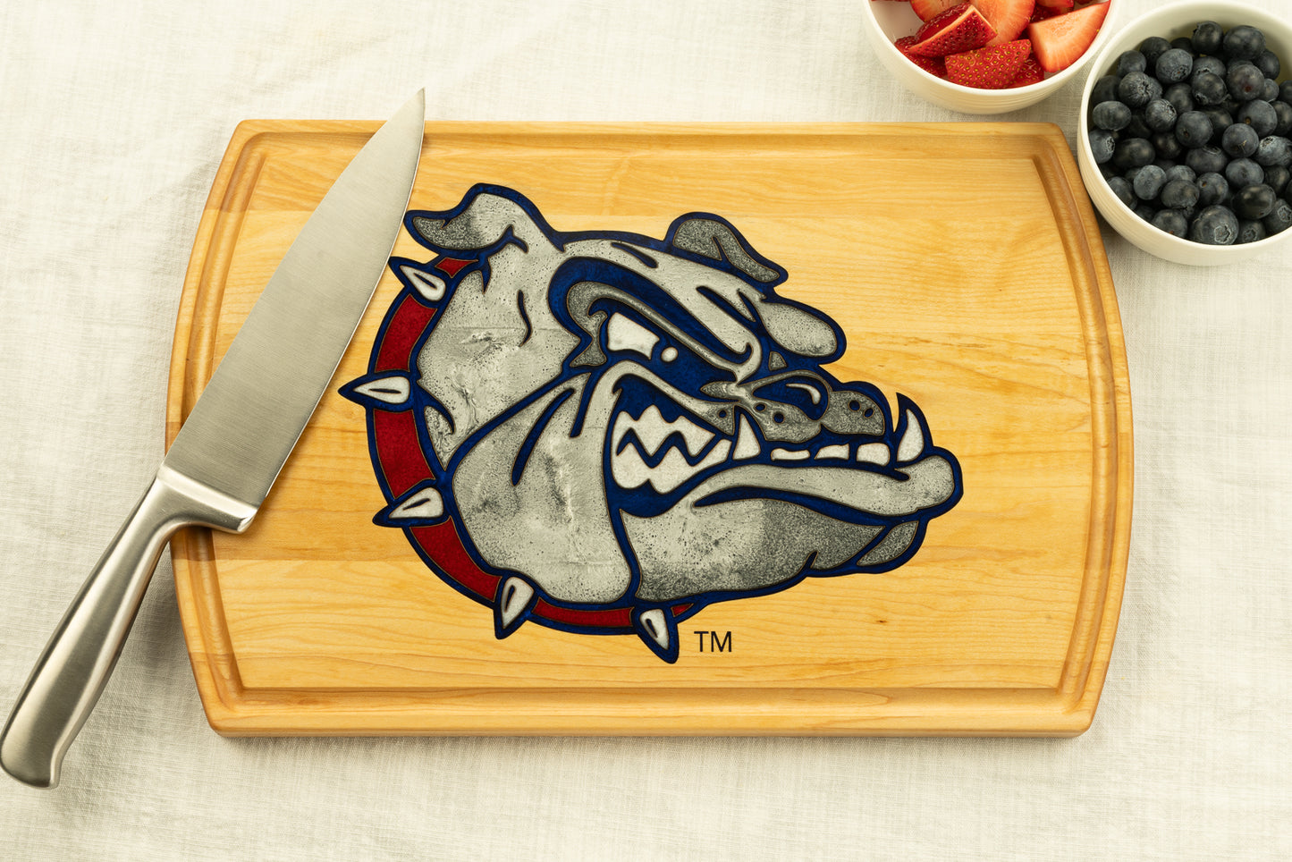 Gonzaga Bulldogs Maple Cutting Board